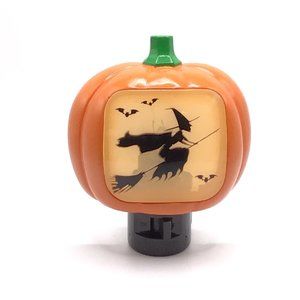 Halloween Pumpkin Flying Witch Night Light 2008 Original Box Unused